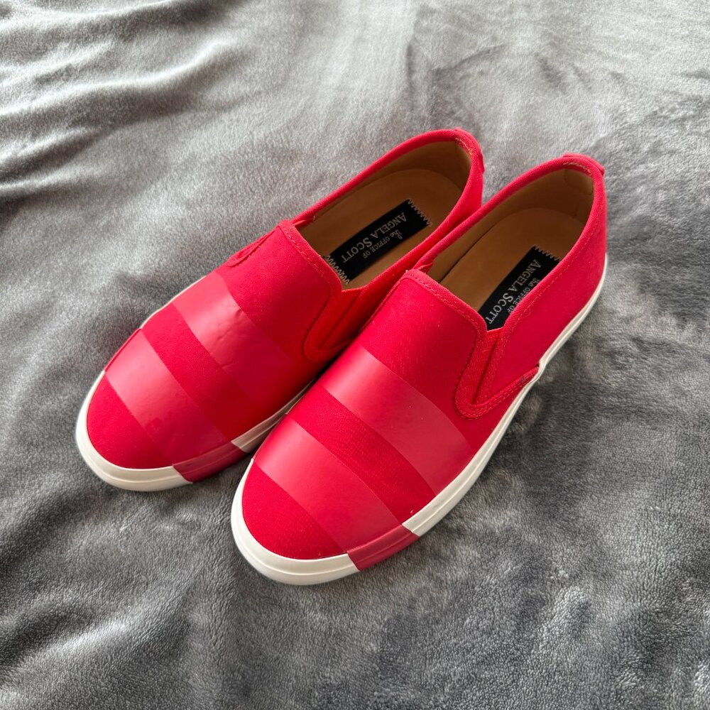 THE OFFICE OF ANGELA SCOTT Hammonds Slip-On Sneakers in Red - Picture 2 of 8